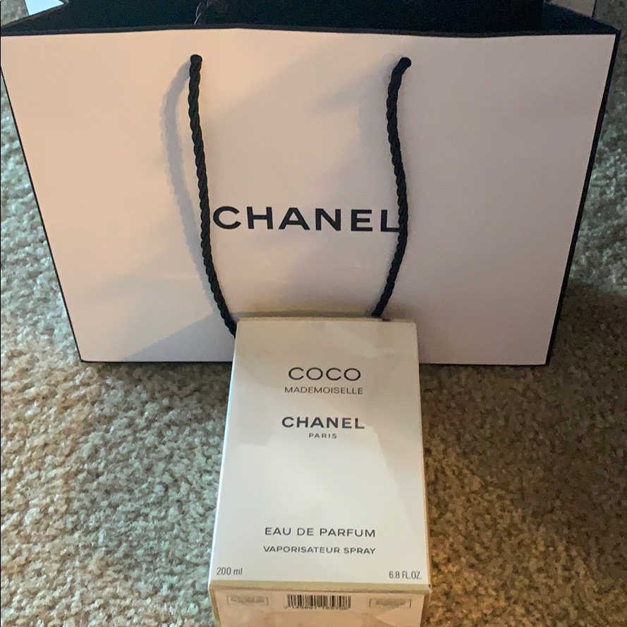 Authentic Chanel Paper Bag And Empty Box Perfume